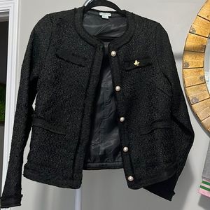 20 Pearl Black Tweed Blazer
